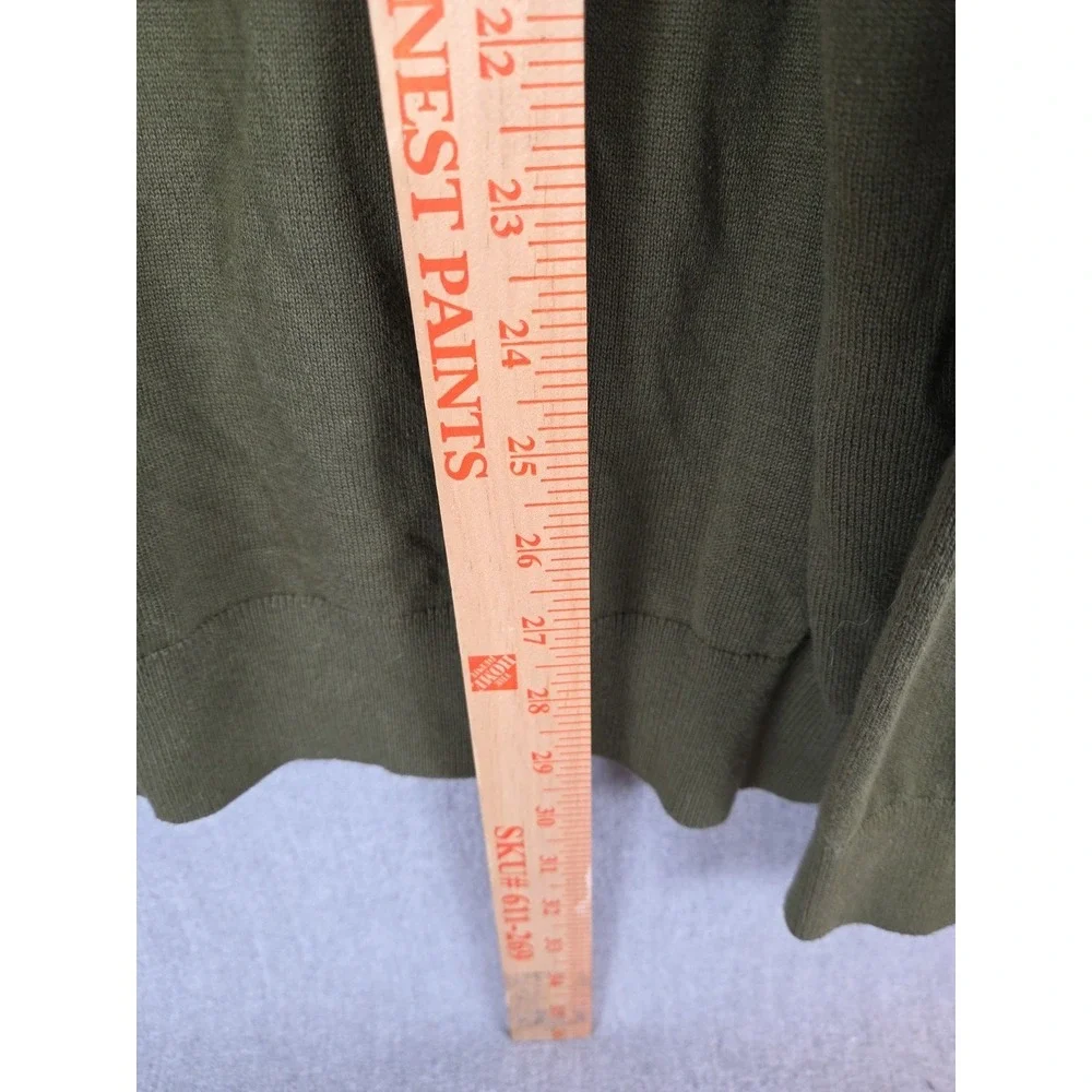 Nautica Mens 2XL Pullover Sweater 1/4 Zip Olive Green Logo‎ Preppy Golf Walk NEW